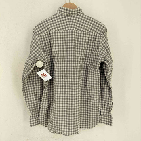 バーンズ アウト フィッターズ BARNS OUT FITTERS コットンリネンギンガムチェック レギュラーカラーシャツ メンズ JPN:2