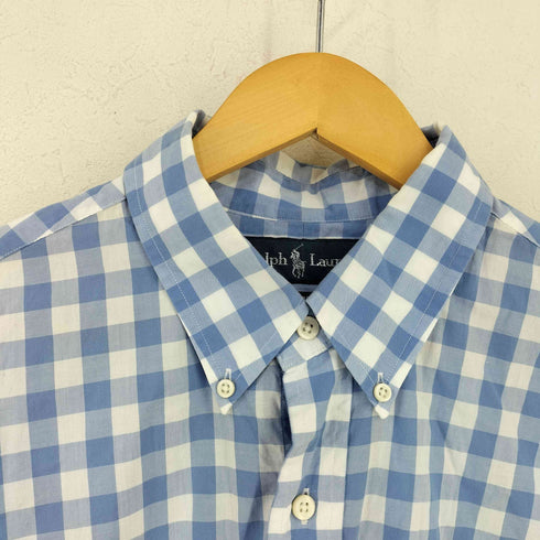 ラルフローレン RALPH LAUREN CUSTOM FIT ギンガムチェック BDシャツ メンズ import:L