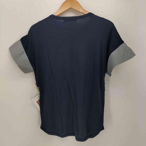 ボーダーズアットバルコニー borders at balcony Vネック ストライプ切替 カットソー Tシャツ レディース