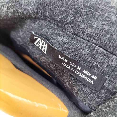 ザラ ZARA ウールライクCPOシャツジャケット メンズ import:M