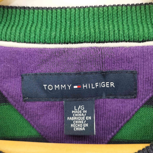 トミーヒルフィガー TOMMY HILFIGER コットン ボーダーニット メンズ import:L