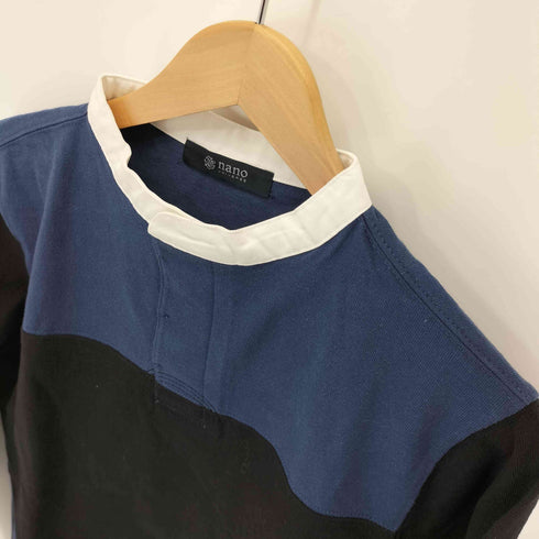 ナノユニバース NANO universe 天竺ノーカラーラグビーシャツ メンズ JPN:M