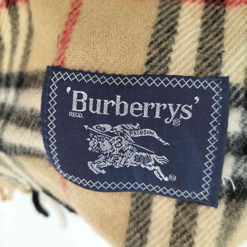 バーバリーズ BURBERRYS ホースロゴ刺繍 ウール100%ブランケット ひざ掛け ノバチェック メンズ