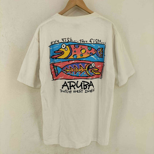 オールスポーツ ALL sport USA製 1997コピーライト aruba dutch west indies 両面プリント クルーネックTシャツ メンズ import:L