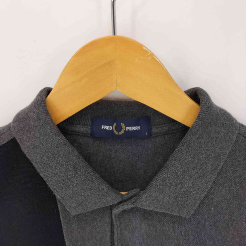 フレッドペリー FRED PERRY サイドパネル ストライプ ポロシャツ メンズ S