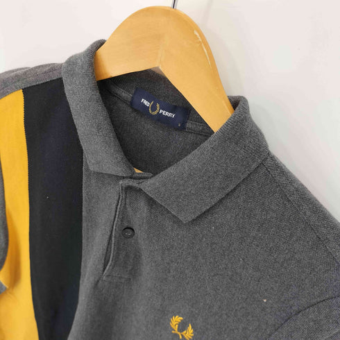 フレッドペリー FRED PERRY サイドパネル ストライプ ポロシャツ メンズ S
