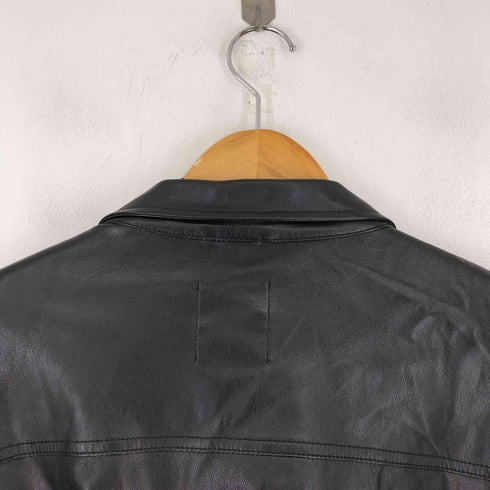 ザラ ZARA Faux leather overshirt レディース US M