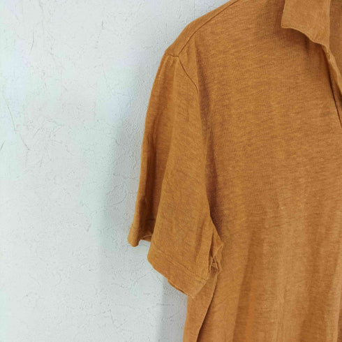 グランサッソ Gran Sasso ショートスリーブ リネン スキッパー ポロシャツ メンズ 48