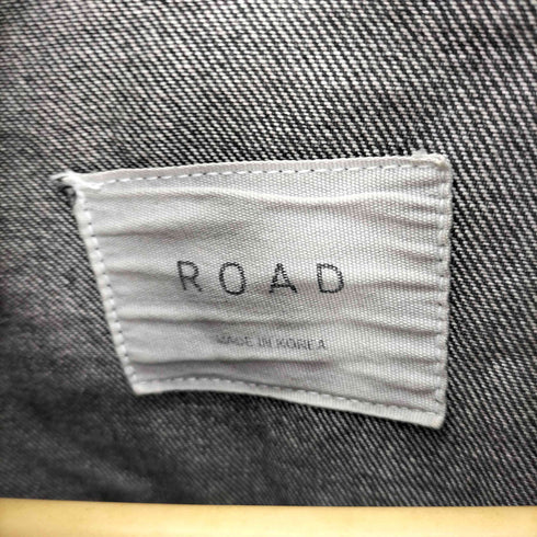 ROAD 韓国製 カットオフ クロップド ワイド デニムジャケット メンズ FREE