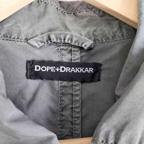DOPE+DRAKKAR ナイロンポリ縮絨 比翼ステンカラーコート メンズ JPN:S