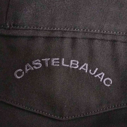 カステルバジャックスポーツ CASTELBAJAC SPOT バックポケットロゴ刺繍 ポリウール 2タック スラックス メンズ 82