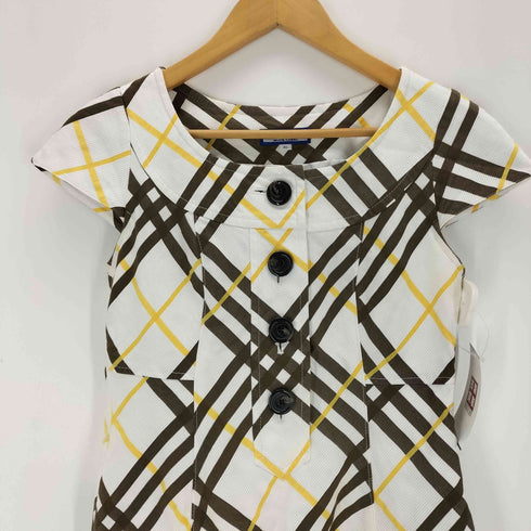 バーバリーブルーレーベル BURBERRY BLUE LABEL ノバチェック総柄ワンピース レディース JPN:36