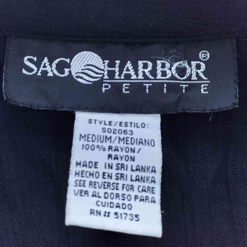 サグハーバー SAG HARBOR 半袖開襟レーヨンシャツ レディース import:M