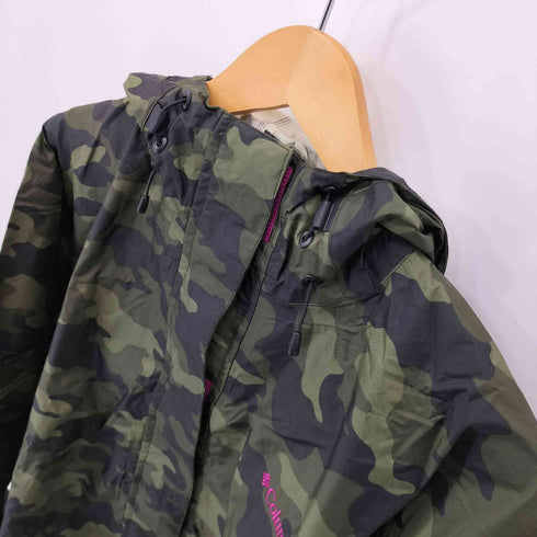 コロンビア Columbia 迷彩柄レインコート レディース