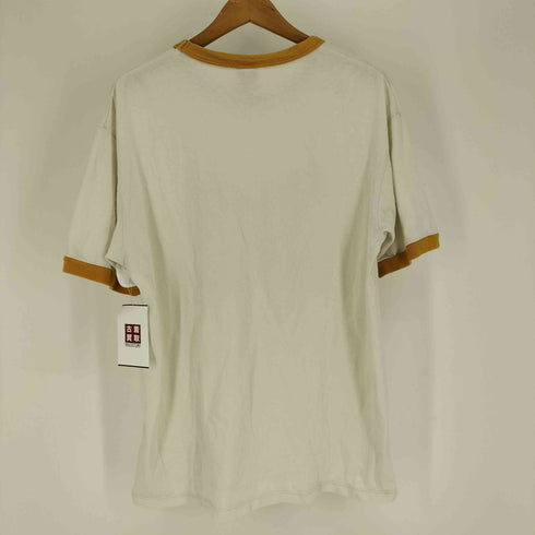 ラッセルアスレチック RUSSELL ATHLETIC UNIVERSITY OF MICHIGAN ミシガン大学 フロッキー カレッジ プリント S/S リンガー Tシャツ メンズ import:L