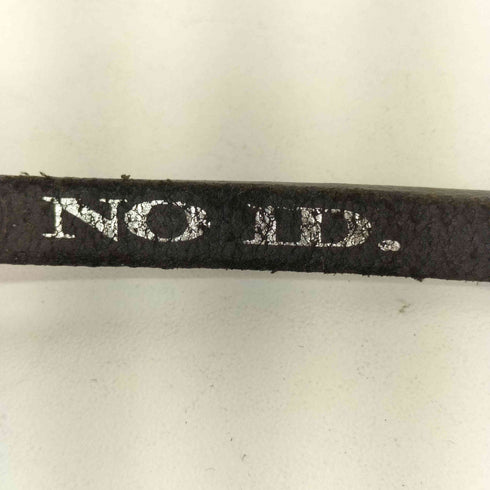 ノーアイディー NO ID. レザー ブレスレット ストーン装飾 メンズ