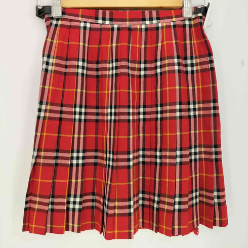 バーバリーブルーレーベル BURBERRY BLUE LABEL プリーツ チェック ウールラップスカート レディース 38