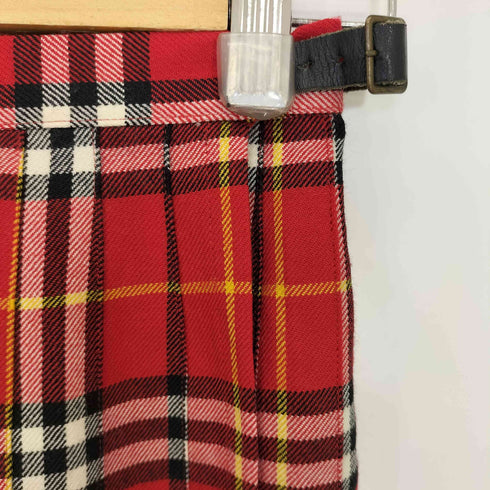 バーバリーブルーレーベル BURBERRY BLUE LABEL プリーツ チェック ウールラップスカート レディース 38