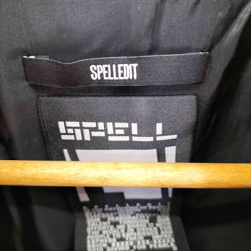 SPELLEDIT ウールナイロンスタンドカラーコート レディース