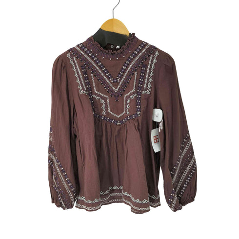 ザラ ZARA ビジューデザイン L/S ブラウス レディース import:L