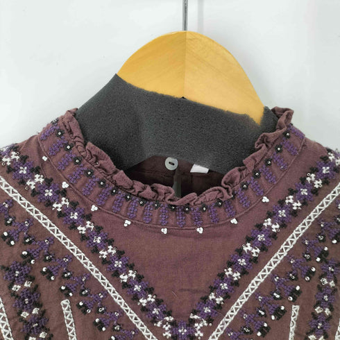 ザラ ZARA ビジューデザイン L/S ブラウス レディース import:L