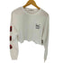 SPELLEDIT 袖薔薇プリント ショート丈 L/S カットソー レディース FREE