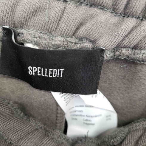 SPELLEDIT ロゴプリント ワイドスウェットパンツ レディース FREE