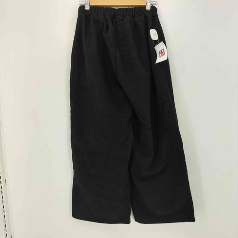 SPELLEDIT 裾刺繍ワイドイージースウェットパンツ レディース
