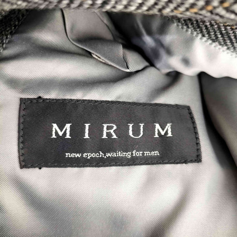 MIRUM ヘリンボーンチェック ウール2Bテーラードジャケット メンズ 92AB3
