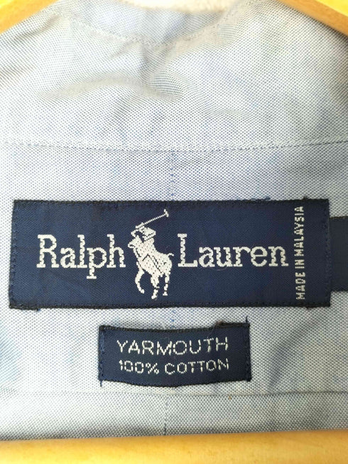 ラルフローレン RALPH LAUREN 90-00s YARMOUTH ポニー刺繍 ボタンダウンチェックシャツ メンズ 17 1/2 -34