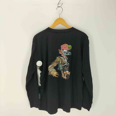 アンダーカバー UNDERCOVER 22SS the hatch Faith In Genome バンド プリント クルーネック 長袖バンドTシャツ メンズ xl