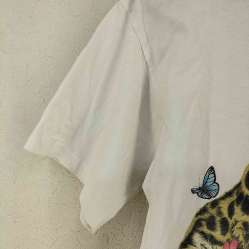 カルクルー Cal Cru MADE IN USA 虎プリントTシャツ Game Park Safari @HABITAT'91 メンズ import:M