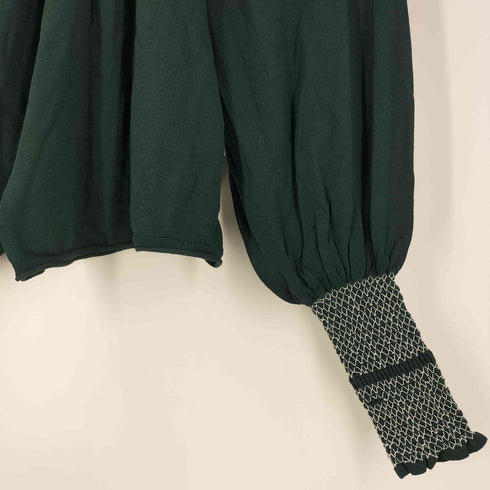 ザラ ZARA 刺繍デザイン ハイネック ニット レディース import:L
