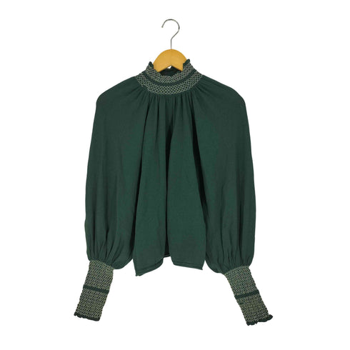 ザラ ZARA 刺繍デザイン ハイネック ニット レディース import:L