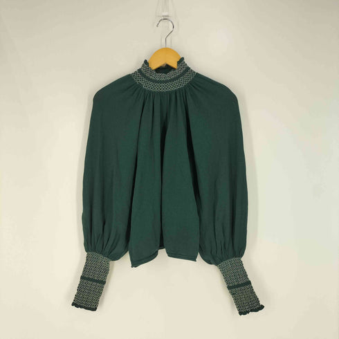 ザラ ZARA 刺繍デザイン ハイネック ニット レディース import:L