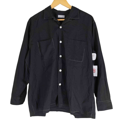 コムデギャルソンオム COMME des GARCONS HOMME 98AW 田中オム 銀タグ ステッチデザイン オープンカラーシャツ 貝ボタン メンズ