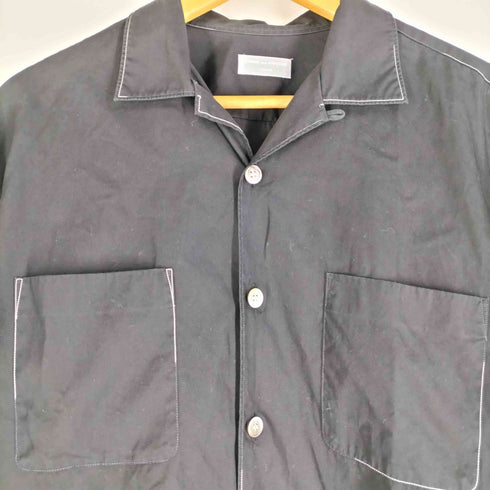 コムデギャルソンオム COMME des GARCONS HOMME 98AW 田中オム 銀タグ ステッチデザイン オープンカラーシャツ 貝ボタン メンズ