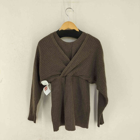 クラネ CLANE レイヤーニットトップス CACHE COEUR LAYER KNIT TOPS BEIGE レディース JPN:1