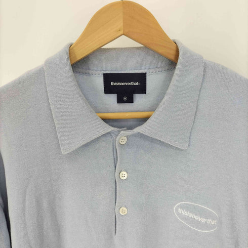 ディスイズネバーザット thisisneverthat E/T-LOGO KNIT POLO ロゴ 刺繍 コットン ニット ポロ シャツ メンズ import:M
