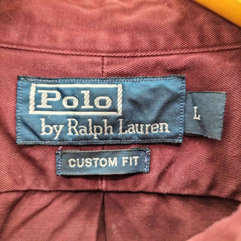 ポロバイラルフローレン Polo by RALPH LAUREN 90S CUSTOM FIT ポニー 刺繍 コットン B.D シャツ メンズ import:L