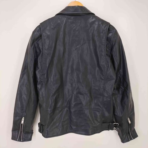 ザラ ZARA フェイクレザーダブルライダース メンズ L