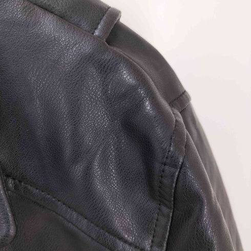 ザラ ZARA フェイクレザーダブルライダース メンズ L