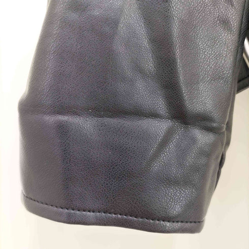 ザラ ZARA フェイクレザーダブルライダース メンズ L