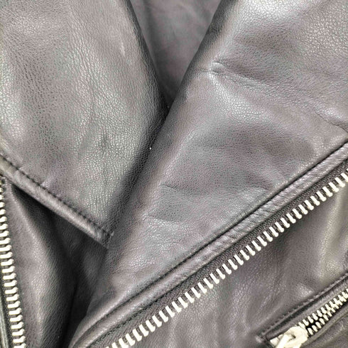 ザラ ZARA フェイクレザーダブルライダース メンズ L