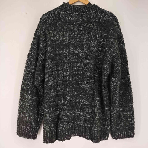 N NUMBER SHORT FEATHER KNIT PULLOVER ショートフェザー ミックスニット クルーネック プルオーバー メンズ JPN:4