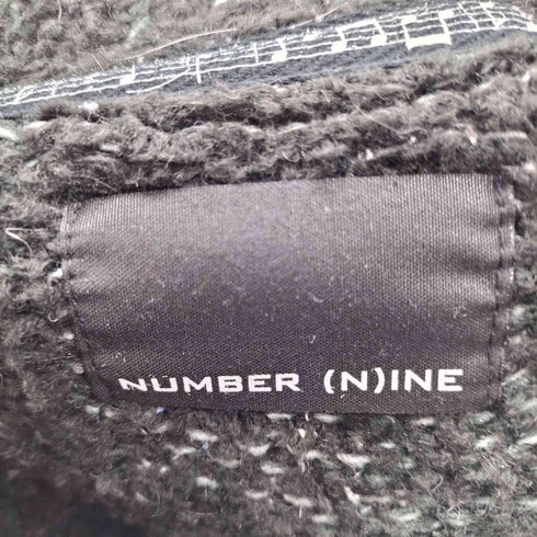 N NUMBER SHORT FEATHER KNIT PULLOVER ショートフェザー ミックスニット クルーネック プルオーバー メンズ JPN:4