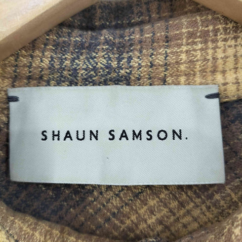 SHAUN SAMSON ベルトデザイン チェックネルシャツ メンズ