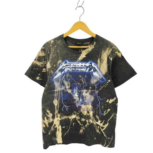 ブリーチ加工 プリントTシャツ メンズ M