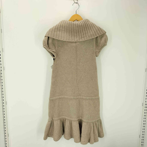 バーバリーブルーレーベル BURBERRY BLUE LABEL ホース刺繍ロゴ カシミヤ混 ニットワンピース レディース 38