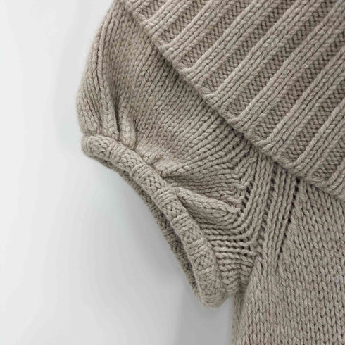バーバリーブルーレーベル BURBERRY BLUE LABEL ホース刺繍ロゴ カシミヤ混 ニットワンピース レディース 38